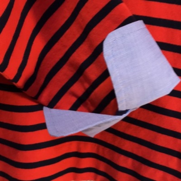 J.Crew Striped Boatneck Shirt W Built In Cuffs - Picture 4 of 6